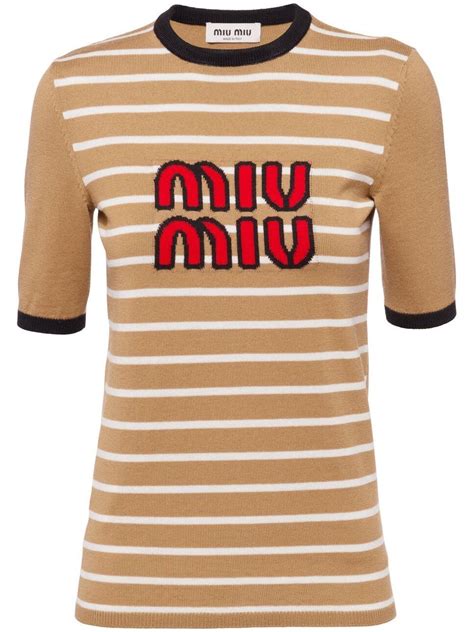 miu miu striped top|farfetch miu mitu tops.